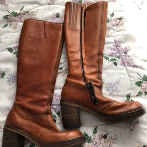 Ladies Brown Leather Boots
